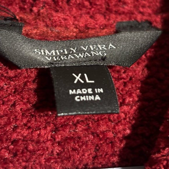 Simply Vera Vera Wang Deep Red Cowl Neck Sweater - Picture 5 of 7